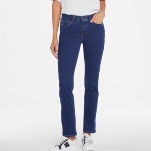 NYDJ Sheri High Rise Slim Straight Jeans Opera Blue 2P New With Tags